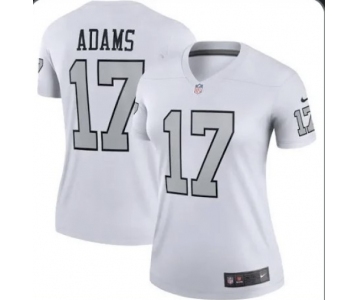 Women's Las Vegas Raiders #17 Davante Adams White Color Rush Limited Stitched Jersey