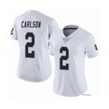 Women's Las Vegas Raiders #2 Daniel Carlson White Vapor Untouchable Limited Stitched Jersey(Run Small)