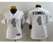 Women's Las Vegas Raiders #4 Aidan O'Connell White Color Rush Limited Football Stitched Jersey