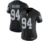 Women's Las Vegas Raiders #94 Christian Wilkins Black Vapor Football Stitched Jersey