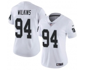 Women's Las Vegas Raiders #94 Christian Wilkins White Vapor Football Stitched Jersey