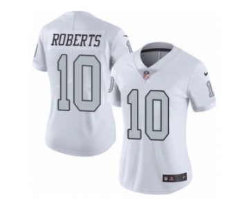 Women's Nike Oakland Raiders #10 Seth Roberts Limited White Rush NFL Jersey