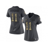 Women's Nike Oakland Raiders #11 Sebastian Janikowski Limited Black 2016 Salute to Service NFL Jersey