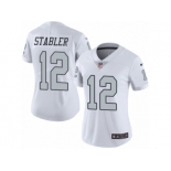 Women's Nike Oakland Raiders #12 Kenny Stabler Limited White Rush NFL Jersey