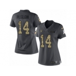 Women's Nike Oakland Raiders #14 Matt McGloin Limited Black 2016 Salute to Service NFL Jersey