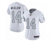 Women's Nike Oakland Raiders #14 Matt McGloin Limited White Rush NFL Jersey