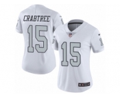 Women's Nike Oakland Raiders #15 Michael Crabtree Limited White Rush NFL Jersey