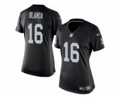 Women's Nike Oakland Raiders #16 George Blanda Limited Black Team Color NFL Jersey