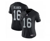 Women's Nike Oakland Raiders #16 George Blanda Vapor Untouchable Limited Black Team Color NFL Jersey