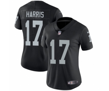 Women's Nike Oakland Raiders #17 Dwayne Harris Black Team Color Vapor Untouchable Elite Player NFL Jersey