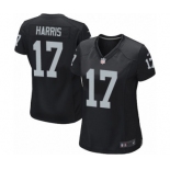 Women's Nike Oakland Raiders #17 Dwayne Harris Game Black Team Color NFL Jersey