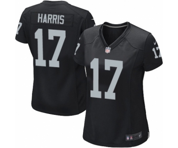 Women's Nike Oakland Raiders #17 Dwayne Harris Game Black Team Color NFL Jersey