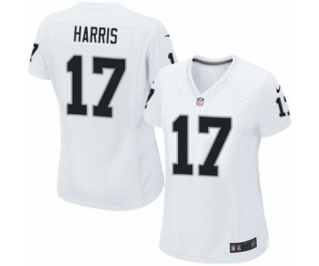 Women's Nike Oakland Raiders #17 Dwayne Harris Game White NFL Jersey