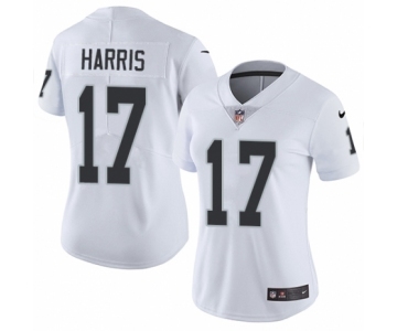 Women's Nike Oakland Raiders #17 Dwayne Harris White Vapor Untouchable Limited Player NFL Jersey