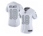 Women's Nike Oakland Raiders #18 Andre Holmes Limited White Rush NFL Jersey