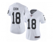 Women's Nike Oakland Raiders #18 Connor Cook Vapor Untouchable Limited White NFL Jersey