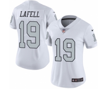 Women's Nike Oakland Raiders #19 Brandon LaFell Limited White Rush Vapor Untouchable NFL Jersey