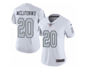 Women's Nike Oakland Raiders #20 Obi Melifonwu Limited White Rush NFL Jersey