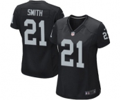 Women's Nike Oakland Raiders #21 Sean Smith Black Team Color NFL Jersey