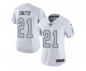 Women's Nike Oakland Raiders #21 Sean Smith Limited White Rush NFL Jersey