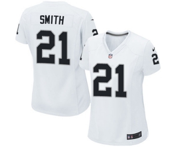 Women's Nike Oakland Raiders #21 Sean Smith White NFL Jersey