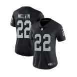 Women's Nike Oakland Raiders #22 Rashaan Melvin Black Team Color Vapor Untouchable Elite Player NFL Jersey