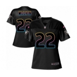 Women's Nike Oakland Raiders #22 Rashaan Melvin Game Black Fashion NFL Jersey