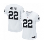 Women's Nike Oakland Raiders #22 Rashaan Melvin Game White NFL Jersey