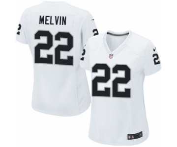 Women's Nike Oakland Raiders #22 Rashaan Melvin Game White NFL Jersey