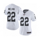 Women's Nike Oakland Raiders #22 Rashaan Melvin White Vapor Untouchable Elite Player NFL Jersey