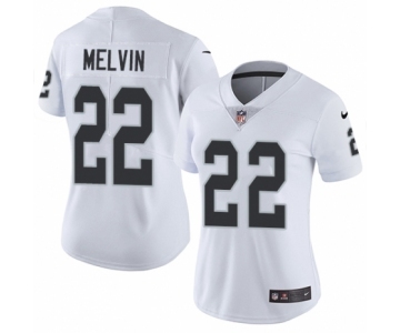 Women's Nike Oakland Raiders #22 Rashaan Melvin White Vapor Untouchable Limited Player NFL Jersey