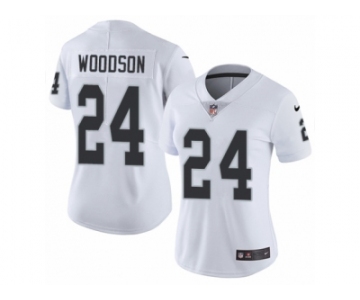 Women's Nike Oakland Raiders #24 Charles Woodson Vapor Untouchable Limited White NFL Jersey