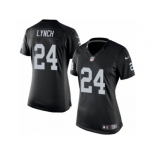 Women's Nike Oakland Raiders #24 Marshawn Lynch Limited Black Team Color NFL Jersey