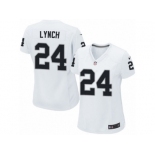 Women's Nike Oakland Raiders #24 Marshawn Lynch Limited White NFL Jersey