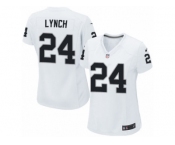 Women's Nike Oakland Raiders #24 Marshawn Lynch Limited White NFL Jersey