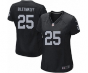 Women's Nike Oakland Raiders #25 Fred Biletnikoff Black Team Color NFL Jersey