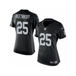 Women's Nike Oakland Raiders #25 Fred Biletnikoff Limited Black Team Color NFL Jersey