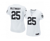 Women's Nike Oakland Raiders #25 Fred Biletnikoff Limited White NFL Jersey