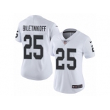 Women's Nike Oakland Raiders #25 Fred Biletnikoff Vapor Untouchable Limited White NFL Jersey