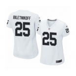 Women's Nike Oakland Raiders #25 Fred Biletnikoff White NFL Jersey