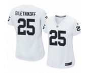 Women's Nike Oakland Raiders #25 Fred Biletnikoff White NFL Jersey