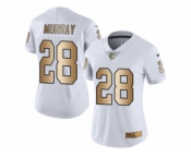 Women's Nike Oakland Raiders #28 Latavius Murray Limited White Gold Rush NFL Jersey