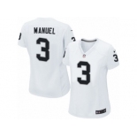 Women's Nike Oakland Raiders #3 E. J. Manuel Limited White NFL Jersey