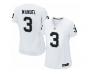 Women's Nike Oakland Raiders #3 E. J. Manuel Limited White NFL Jersey