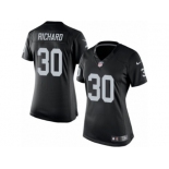 Women's Nike Oakland Raiders #30 Jalen Richard Limited Black Team Color NFL Jersey