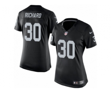 Women's Nike Oakland Raiders #30 Jalen Richard Limited Black Team Color NFL Jersey