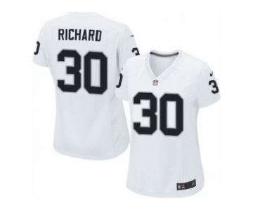 Women's Nike Oakland Raiders #30 Jalen Richard Limited White NFL Jersey