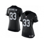 Women's Nike Oakland Raiders #33 DeAndre Washington Limited Black Team Color NFL Jersey