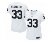 Women's Nike Oakland Raiders #33 DeAndre Washington Limited White NFL Jersey