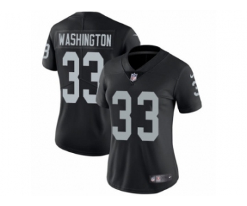 Women's Nike Oakland Raiders #33 DeAndre Washington Vapor Untouchable Limited Black Team Color NFL Jersey